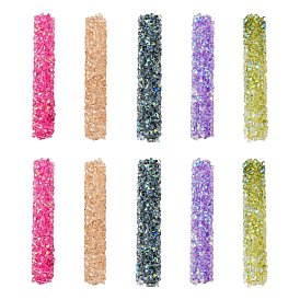 Glass Rhinestone Beads, For DIY Jewelry Craft Making, AB Color Plated, Tube
