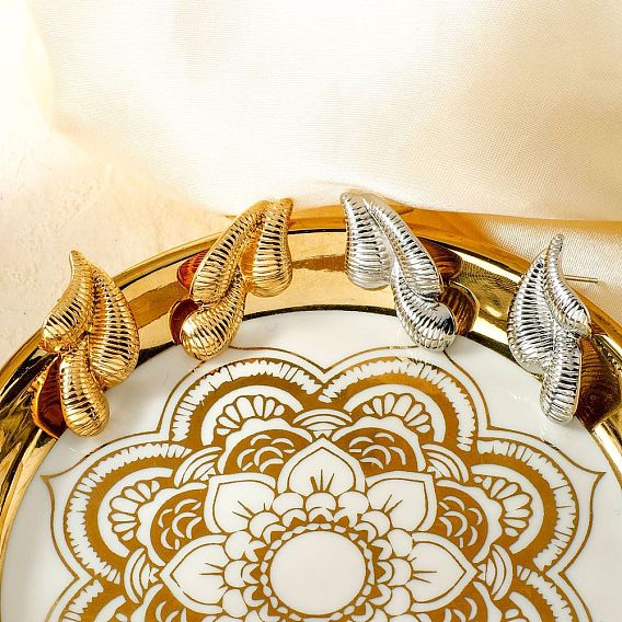 Серьги-гвоздики из нержавеющей стали в виде капель