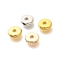 Латунные бусины, долговечный, без кадмия и без свинца, плоско-круглые