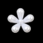 Opaque Resin Imitation Pearl Cabochons, Flower