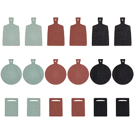 6 Bags 3 Styles Wood Plate Display Decorations, Dollhouse Micro Landscape Decoration Accessories, Mixed Color