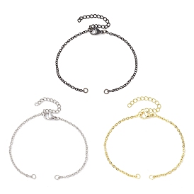 3Pcs 3 Colors Stainless Steel Cable Chain Bracelet Making