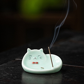 Ceramic Incense Burners,  Cat Shape Incense Holders, Home Office Teahouse Zen Buddhist Supplies