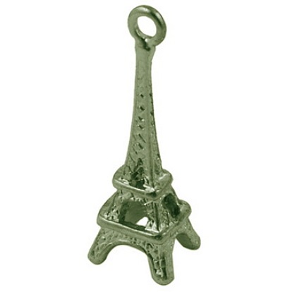 Сплавочные подвески тибетского стиля, без свинца и без кадмия, Эйфелева башня, 24x8x7 мм, отверстие: 1.5 мм, около 810 шт / кг