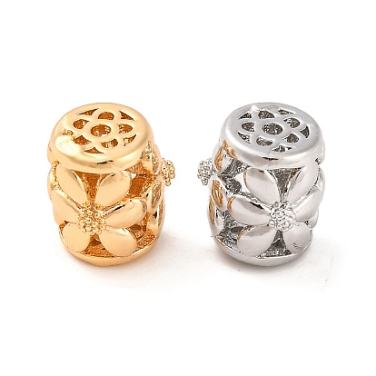 Латунные бусины, без кадмия, без никеля и без свинца, колонке с цветком