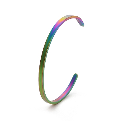 Ионное покрытие (IP) 304 браслеты-манжеты из нержавеющей стали для женщин