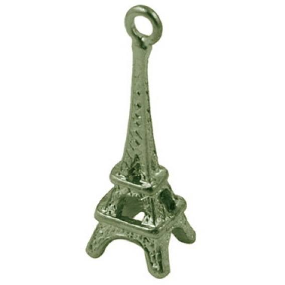 Сплавочные подвески тибетского стиля, без свинца и без кадмия, Эйфелева башня, 24x8x7 мм, отверстие: 1.5 мм, около 810 шт / кг