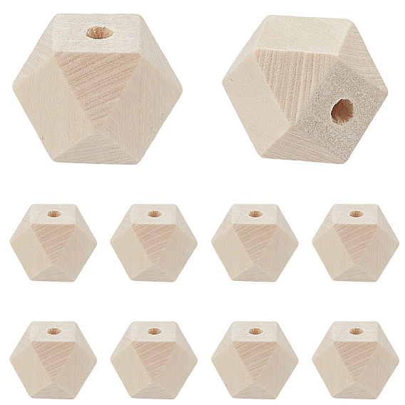 36 шт деревянные бусины, восьмиугольник