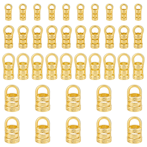 40шт. 4 стили латунные наконечники шнура