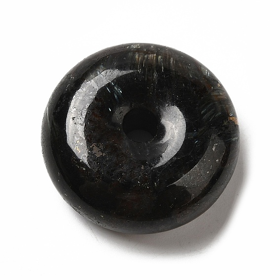 Natural Glaucophane Pendants, Donut Charms