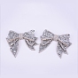 Charmes de chaussures bowknot strass en résine, pas de clip, pas de sangle, pour les chaussures de femmes de bricolage, sacs decoratinons