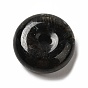 Natural Glaucophane Pendants, Donut Charms