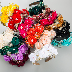 Exquisite Silk Flower Headband for Women's Elegant Party Look