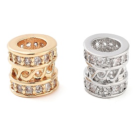 Латунные микропаве из прозрачного кубического циркония, без кадмия, без никеля и без свинца, колонка