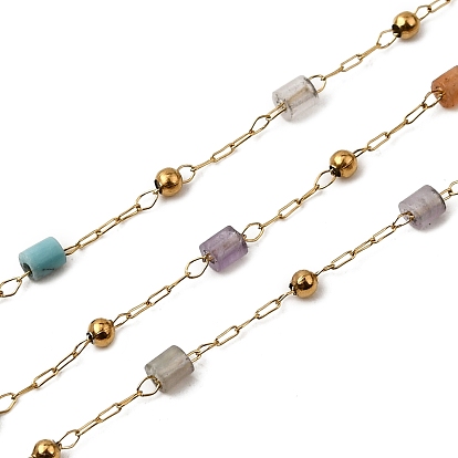 Ручная работа 304 цепочки из нержавеющей стали с драгоценными камнями, пайки, с 316 цепями и катушкой из нержавеющей стали, ионное покрытие (ip)