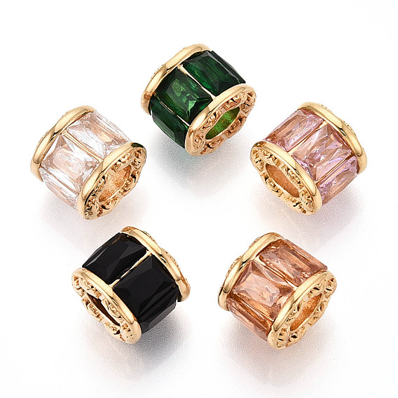 304 подвески из нержавеющей стали и стекла, колонка очарование, вакуумное покрытие pvd, реальный 18 k позолоченный, граненые