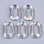 Transparent Acrylic Linkings Rings, Quick Link Connectors, For Curb Chains Making, AB Color, Oval