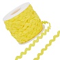 Wave Bending Fringe Trim, Sewing Ribbon, with Plastic Empty Spools