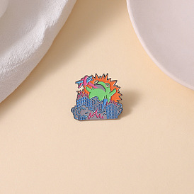 Funky Frog Monster Alloy Pin for Fashionable Clothing and Bag Decor