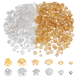 1440 шт. 12 стили железные колпачки для бусин