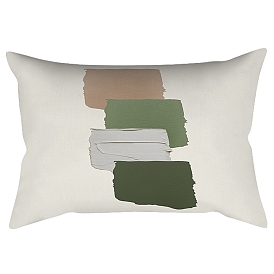 Fundas de almohada de poliéster abstractas de geometría de estilo nórdico serie verde, fundas de colchón, para sofá cama, Rectángulo