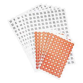 Chgcraft 60 листы 12 стили размер одежды круглые наклейки, клейкие наклейки, для одежды футболки