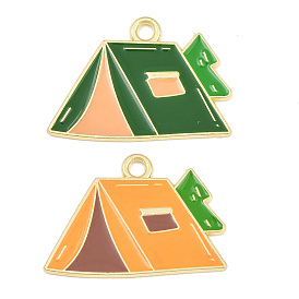Pendentifs en émail , charmes de tente, or