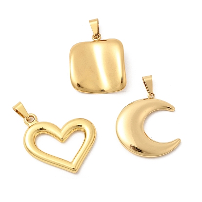 304 подвески из нержавеющей стали, золотые, геометрические прелести