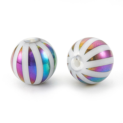 Perles en verre electroplate, Round stripe