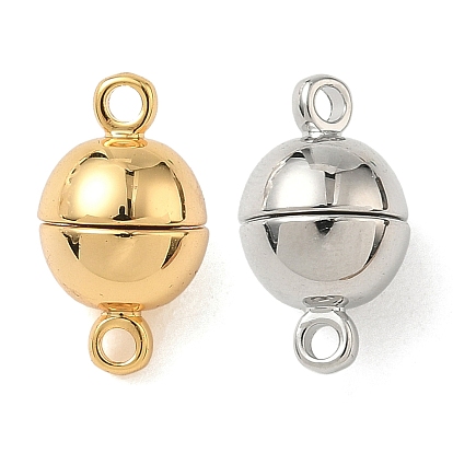 Круглые магнитные застежки, латунь, с петлями, без никеля 