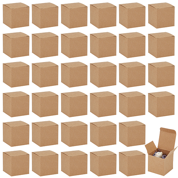 80шт. бумажные коробки для хранения подарков, упаковочные картонные коробки, квадратный