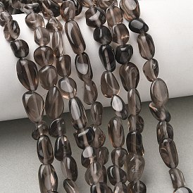 Natural Ice Obsidian Beads Strands, Tumbled Stone, Nuggets