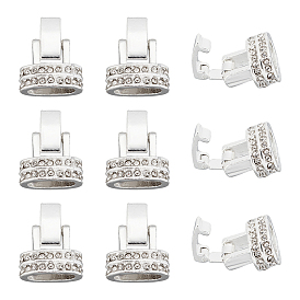 Alloy Crystal Rhinestone Fold Over Clasps