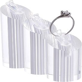Conjunto de soporte de exhibición de anillo de dedo de joyería de acrílico, columna