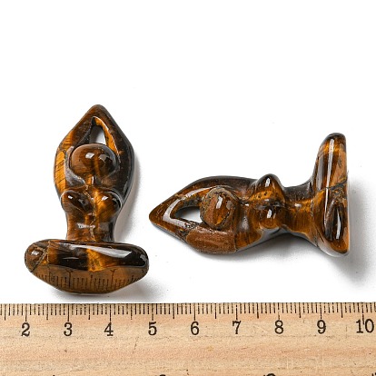 Natural & Synthetic Gemstone Carved Yoga Goddess Figurines, for Home Office Desktop Feng Shui Ornament