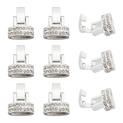 Alloy Crystal Rhinestone Fold Over Clasps