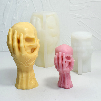 Skull Candle Silicone Molds, For Scented Candle Making
