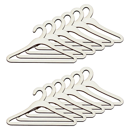 Вешалки для одежды из дерева для кукол, с железным крюком, подвесные принадлежности для одежды для кукол
