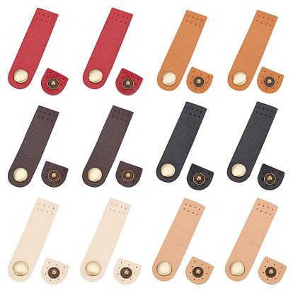 12шт 6 цвета замки для кошельков, кожаная застежка-кнопка, с железной застежкой из старинной бронзы