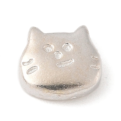 925 бусины в форме кошки из стерлингового серебра, с печатью 925
