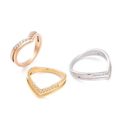 PVD-покрытие, вакуумное напыление 304 кольцо из нержавеющей стали для женщин, ионное покрытие (ip), с кубического циркония