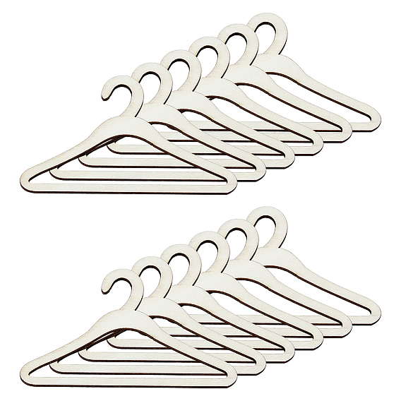 Вешалки для одежды из дерева для кукол, с железным крюком, подвесные принадлежности для одежды для кукол