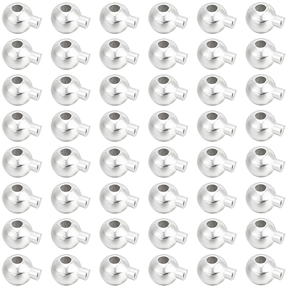 100 шт. латунные обжимные бусины, долговечный, круглые