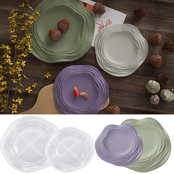 Силиконовые формы для подносов для ювелирных изделий с волнистой текстурой своими руками, формы для литья смолы, для уф-смолы, изготовление изделий из эпоксидной смолы