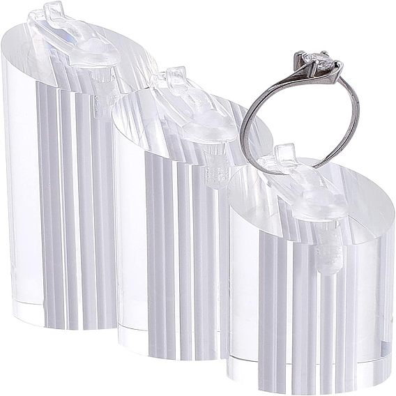 Acryl Schmuck Fingerring Displays Ständer Set, Kolumne