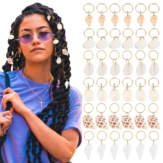 72 шт. 6 инструменты для укладки волос в стиле ракушки, с кольца прыжок железа, формы раковины