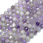 Нити бусин из натурального лавандового аметиста, с бисером, граненый стол, вырезанный куб