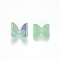 Resin Cabochons, Nail Art Decoration Accessories, AB Color Plated, 3D Butterfly
