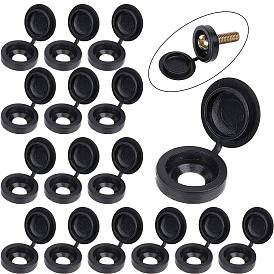 200шт пластиковая мебель забор заглушка для винтового отверстия, с откидной крышкой, круглые