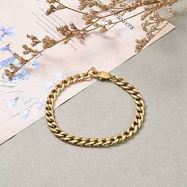 304 из нержавеющей стали цепью кубинский ссылка браслеты, с карабин-лобстерами 